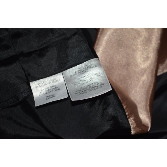 Evan Picone Black Lace & Satin Cocktail Dress Size 16 Elegant Sleeveless Formal - Picture 3 of 3